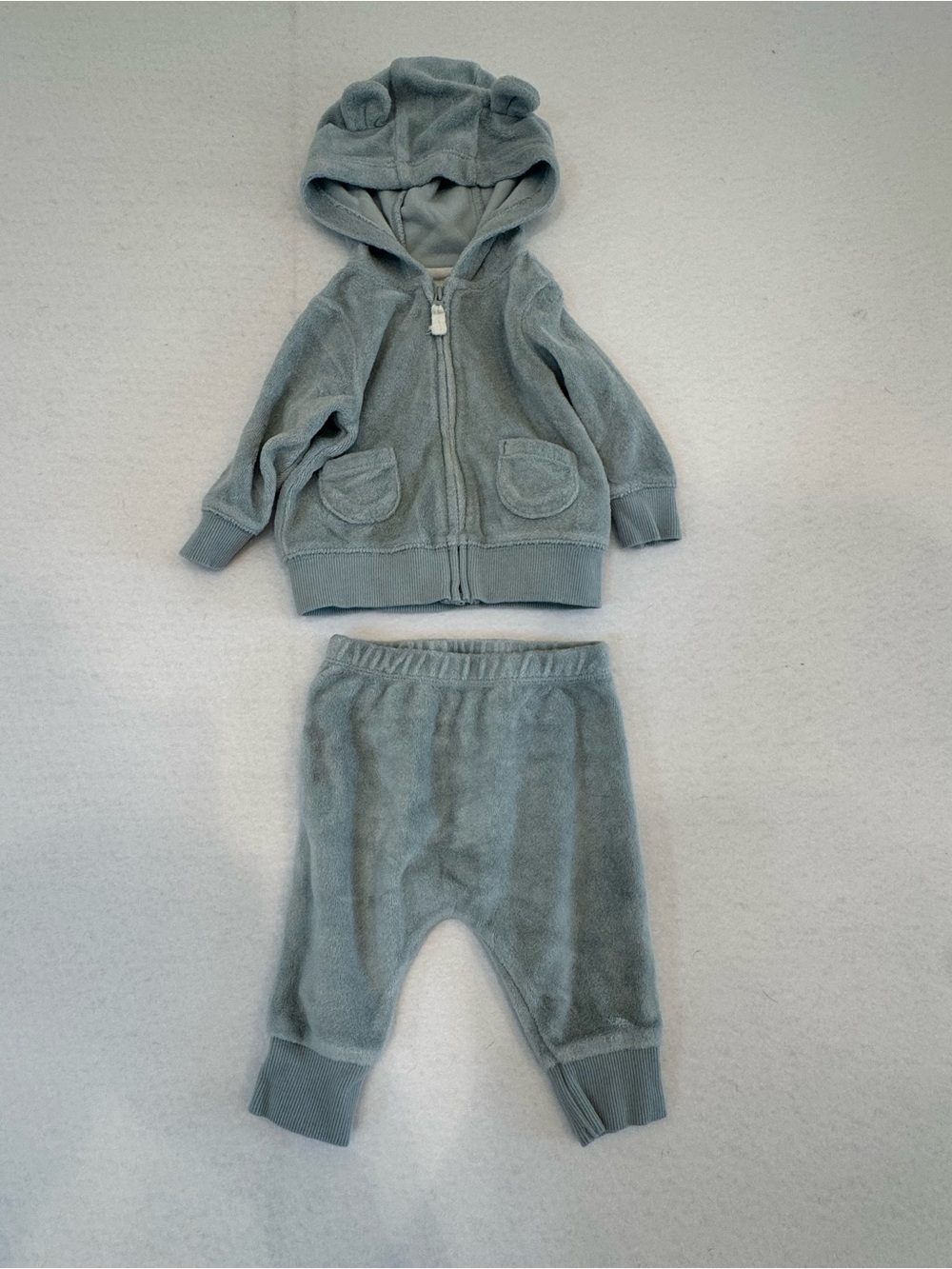 Carters  Kids' Light Gray Cozy Hoodie & Pant Set
